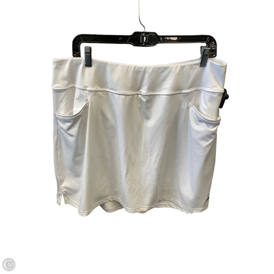 Athletic Skort By Adidas In White, Size: Xl