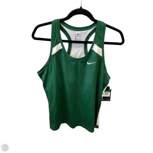 Athletic Tank Top By Nike Apparel In Green & White, Size: Xl