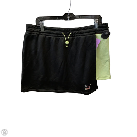 Athletic Skirt By Puma In Black & Green, Size: Xl
