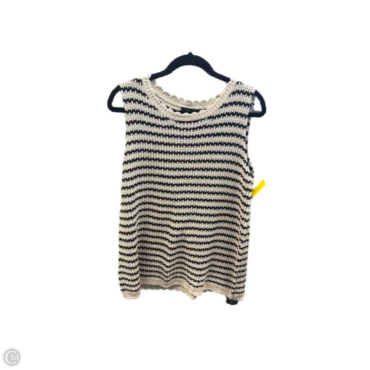 Vest Sweater By Doe & Rae In Striped Pattern, Size: M