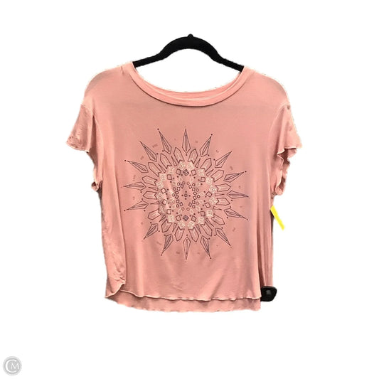 Top Short Sleeve By American Eagle In Pink, Size: Xs