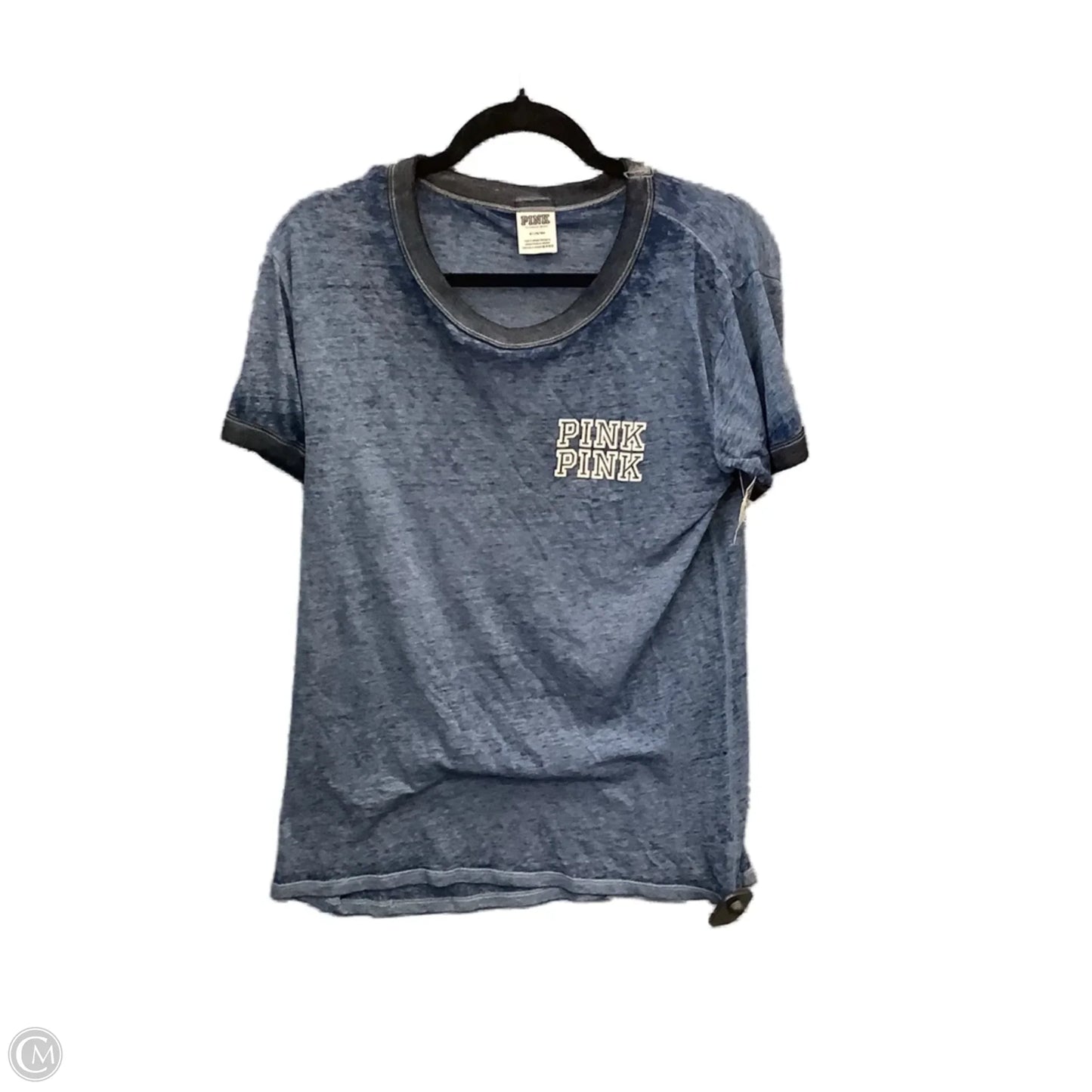 Top Short Sleeve By Pink In Blue, Size: M