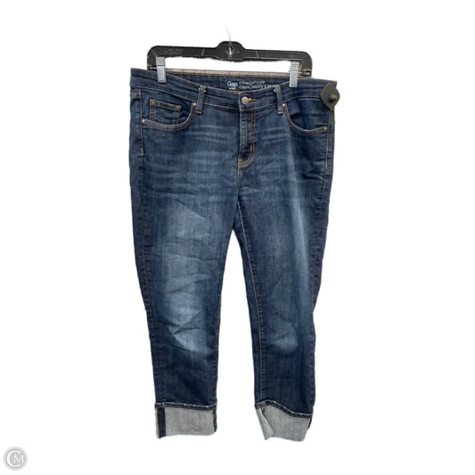 Jeans Straight By Gap In Blue Denim, Size: 12