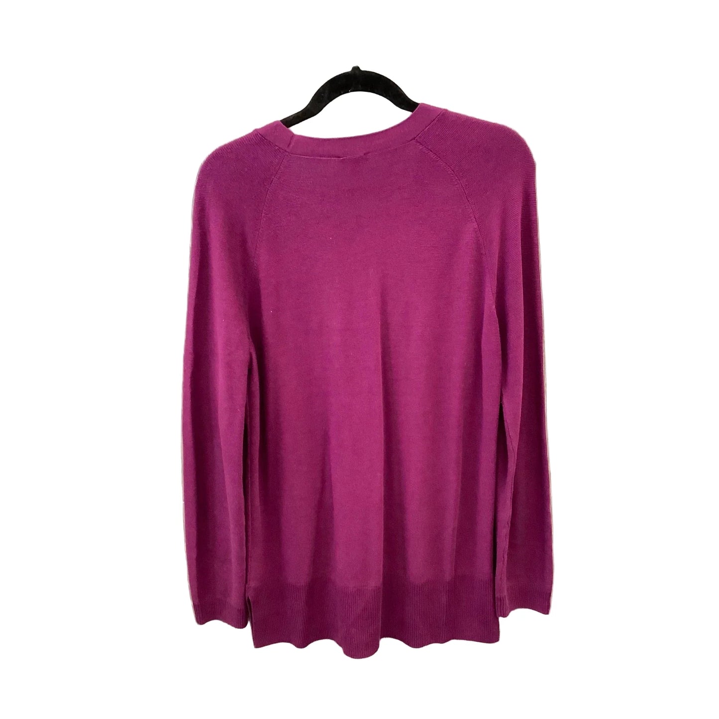 Sweater Cardigan By Talbots In Purple, Size: M