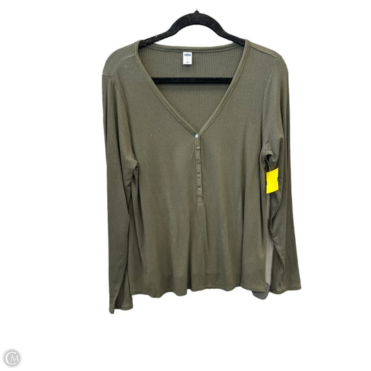 Top Long Sleeve By Old Navy In Green, Size: M