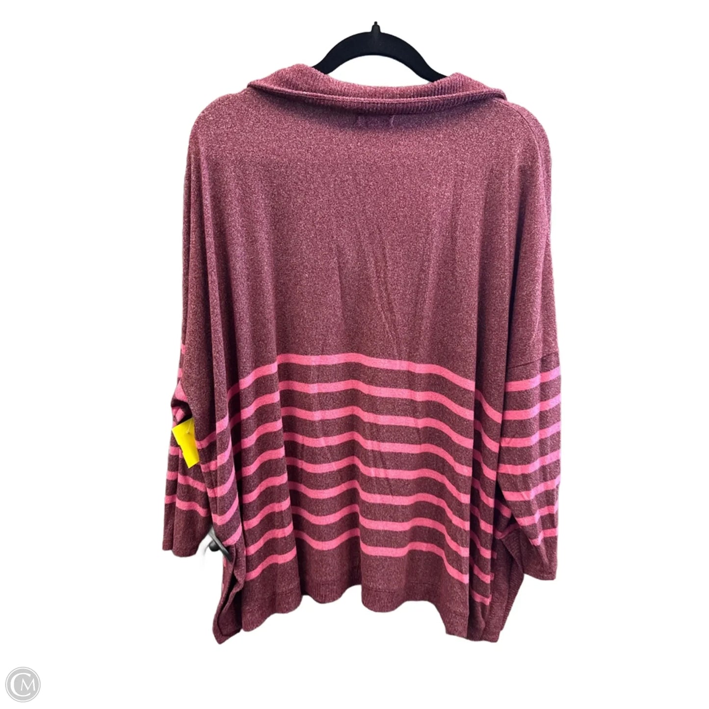 Top Long Sleeve By Maurices In Striped Pattern, Size: 2x