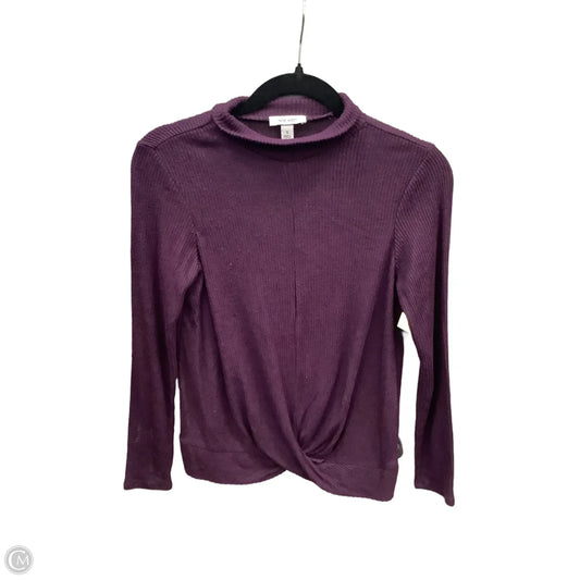 Top Long Sleeve By Nine West In Purple, Size: S