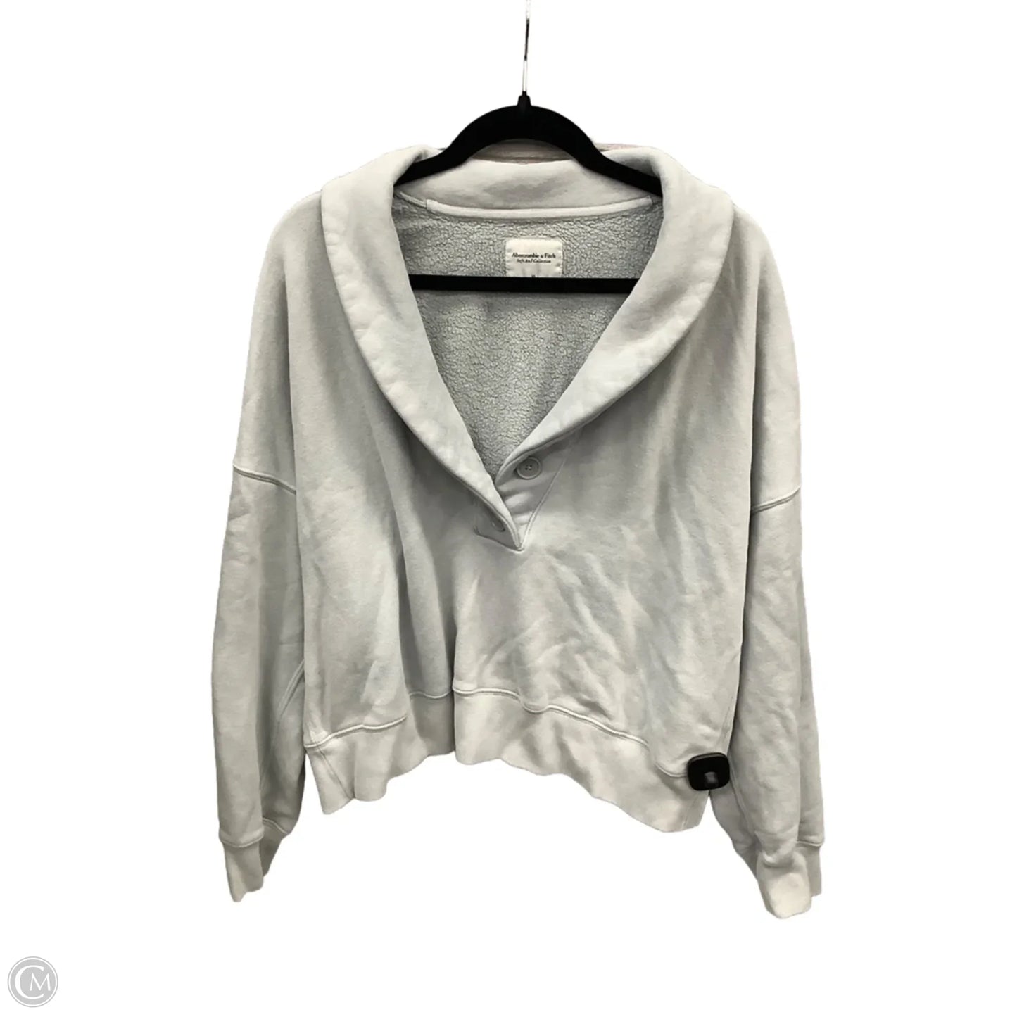 Top Long Sleeve By Abercrombie And Fitch In Grey, Size: Xl