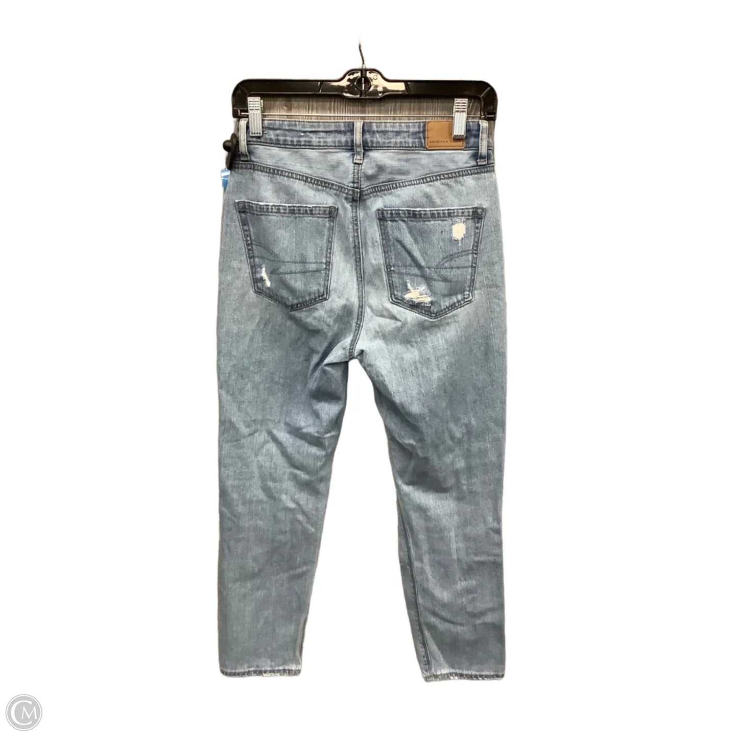 Jeans Straight By American Eagle In Blue Denim, Size: 2