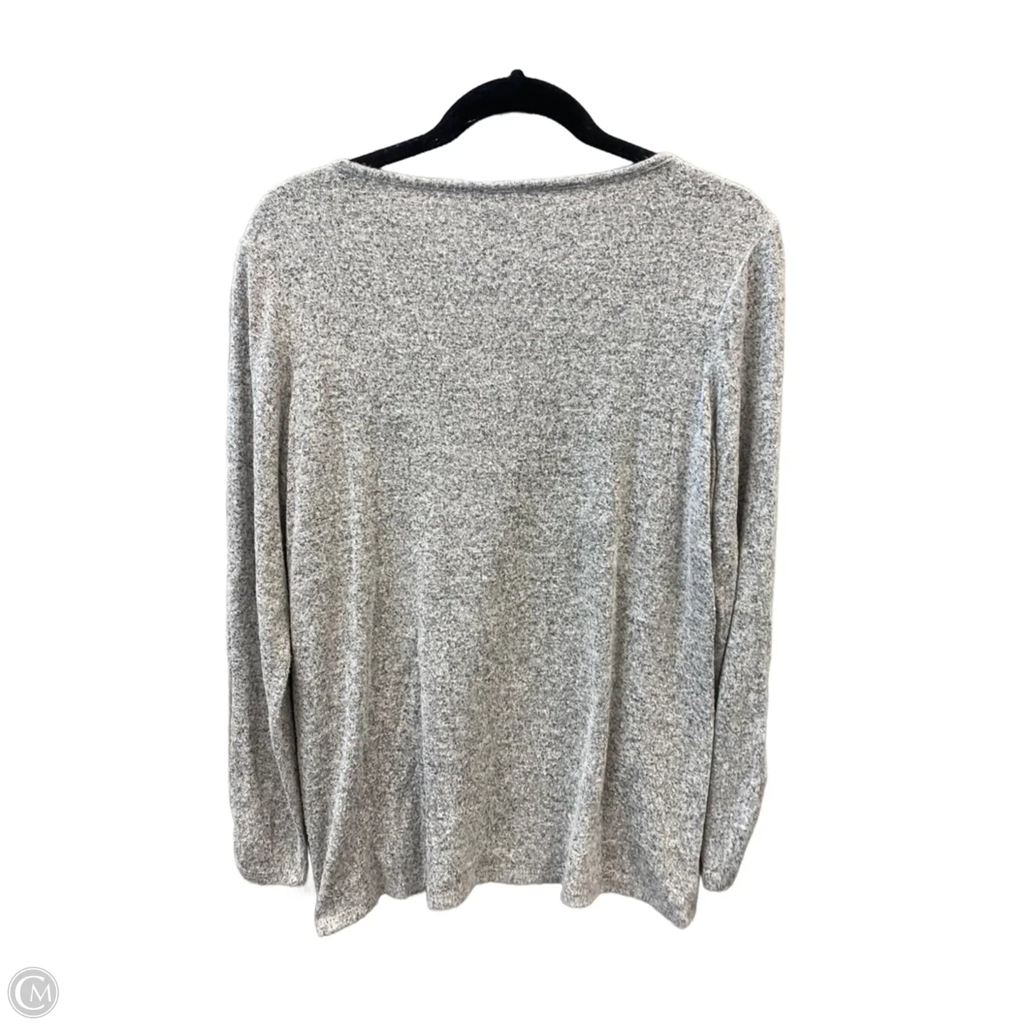Top Long Sleeve By Apt 9 In Grey, Size: M