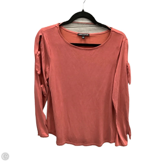 Top Long Sleeve By Cable And Gauge In Orange, Size: M