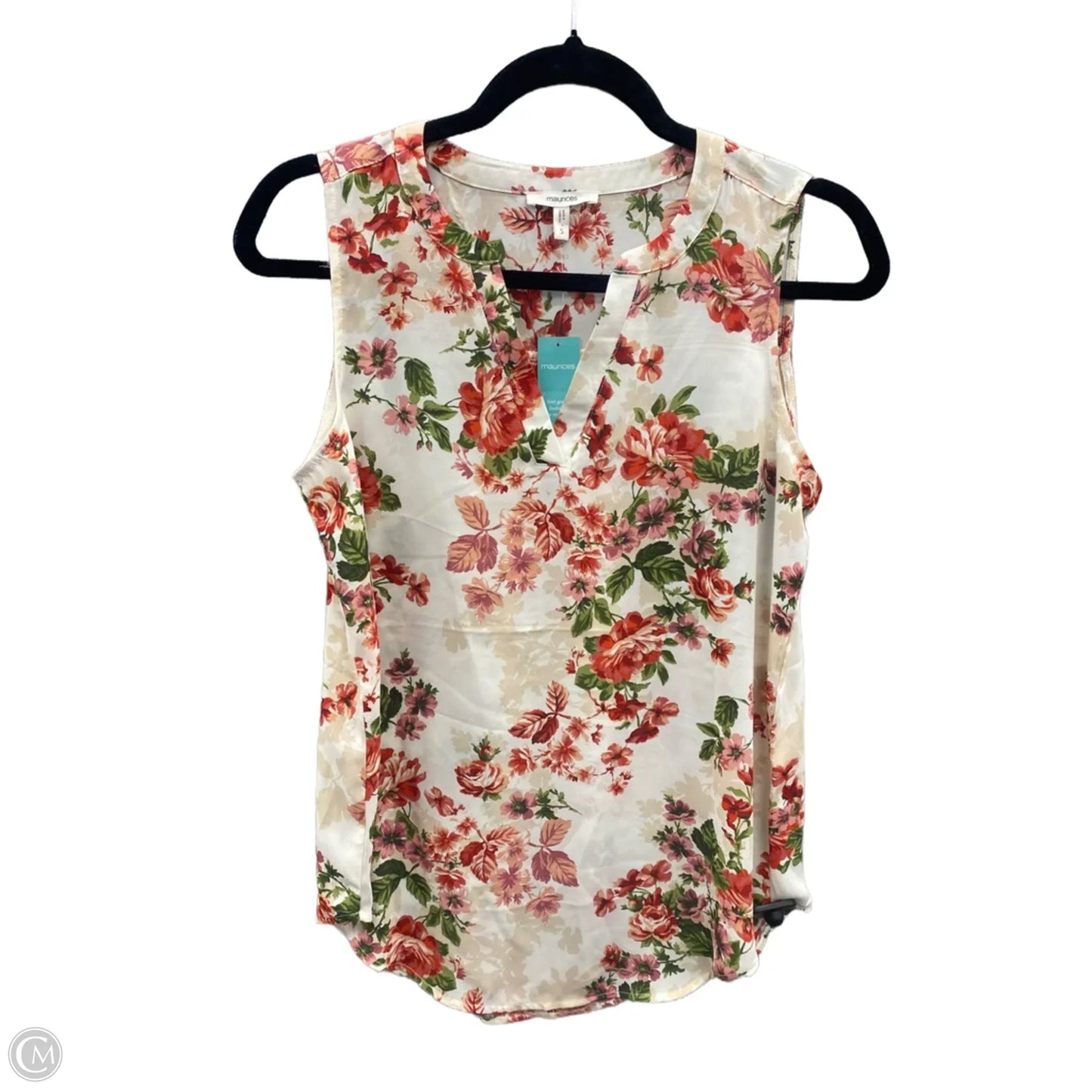 Top Sleeveless By Maurices In Floral Print, Size: S