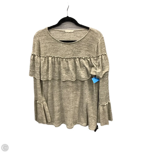 Top Long Sleeve By Easel In Green, Size: S