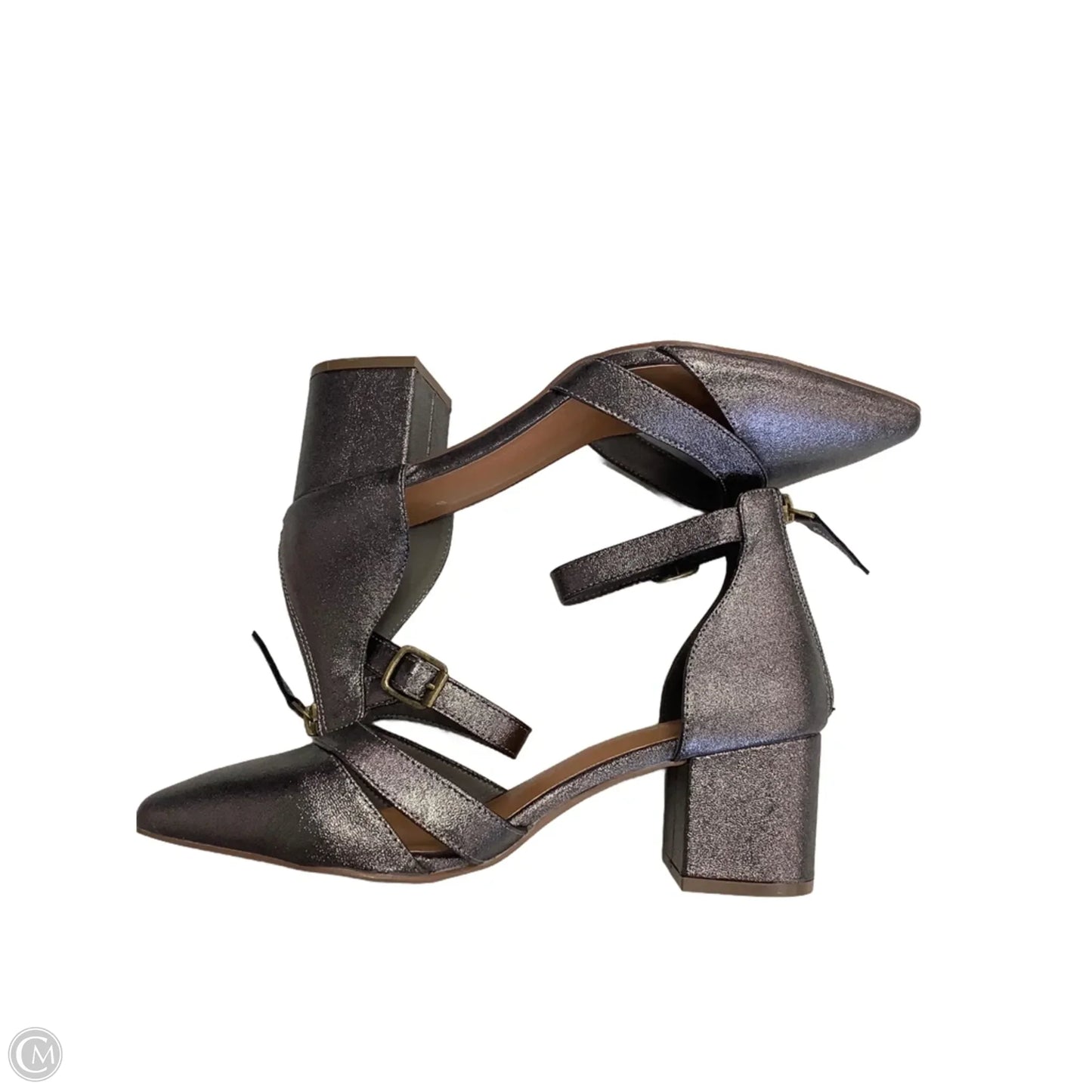 Shoes Heels Block By Maurices In Silver, Size: 9