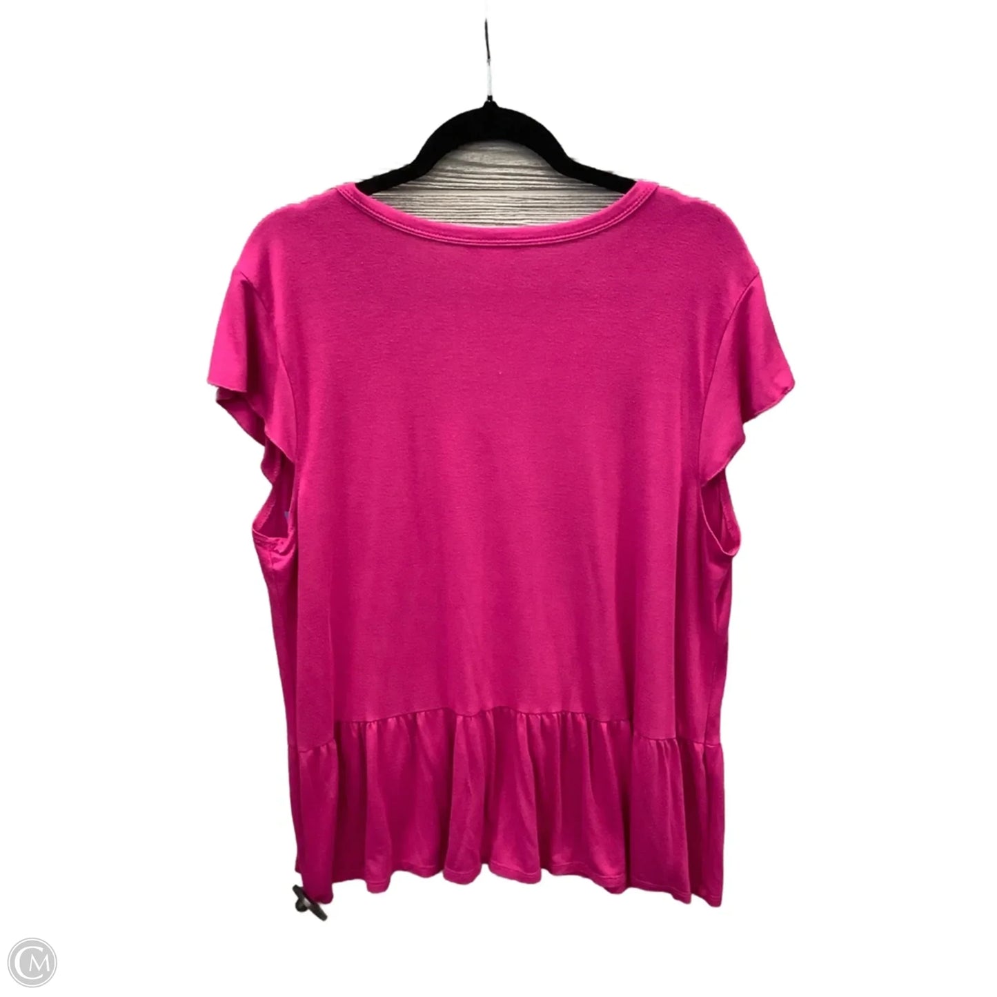 Top Short Sleeve By Time And Tru In Pink, Size: Xl
