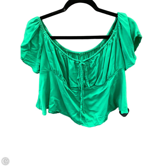 Top Short Sleeve By Shein In Green, Size: 1x