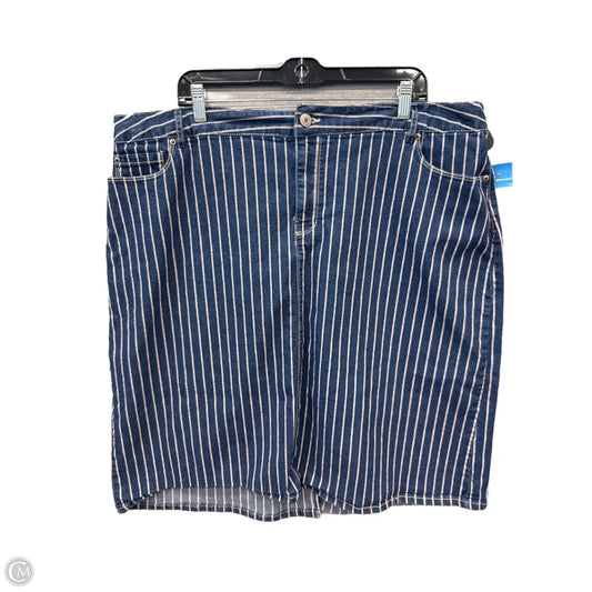 Skirt Midi By Clothes Mentor In Blue Denim, Size: 22