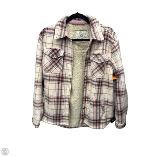 Jacket Faux Fur & Sherpa By Sage In Pink, Size: M