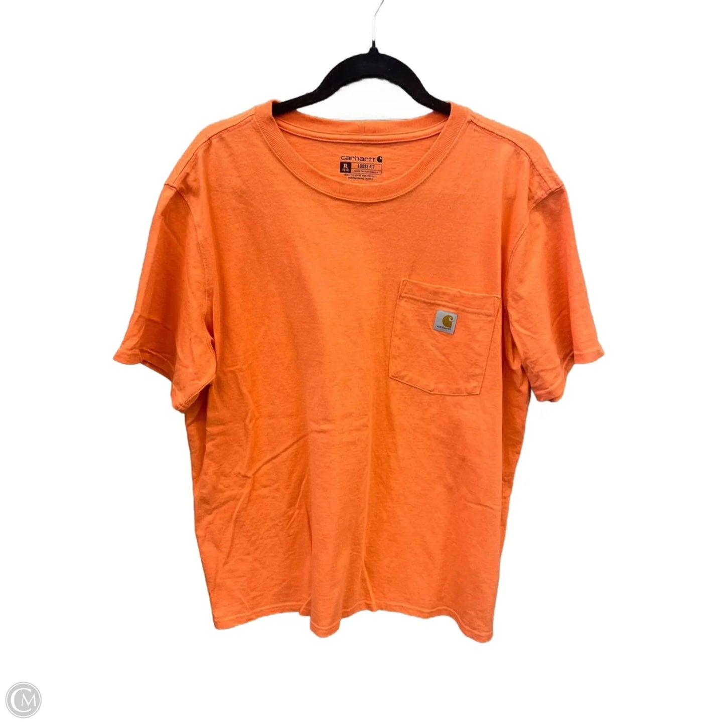 Top Short Sleeve By Carhartt In Orange, Size: Xl