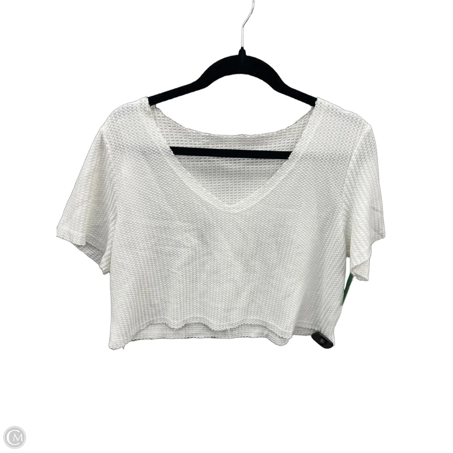 Top Short Sleeve By Shein In White, Size: L