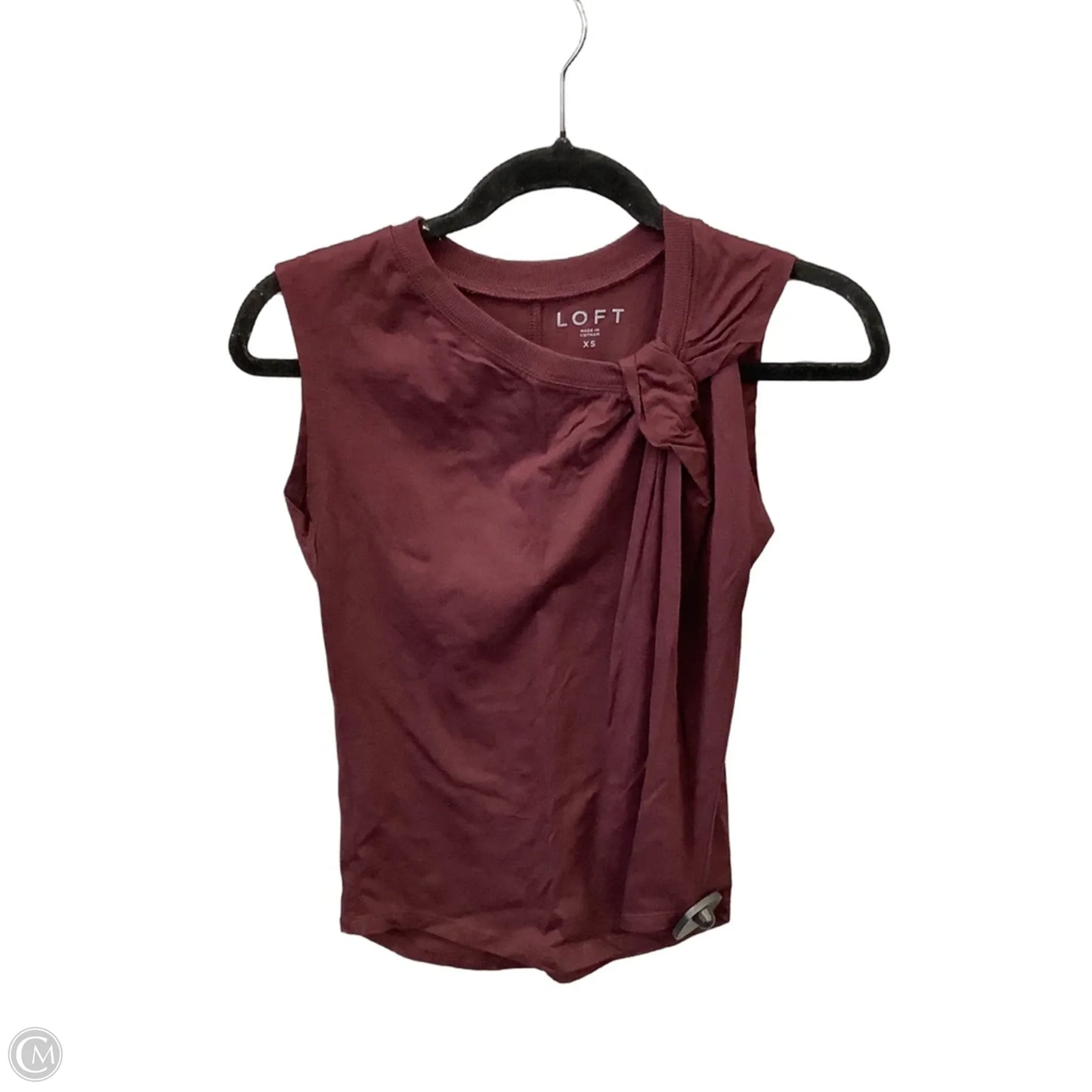 Top Sleeveless By Loft In Maroon, Size: Xs