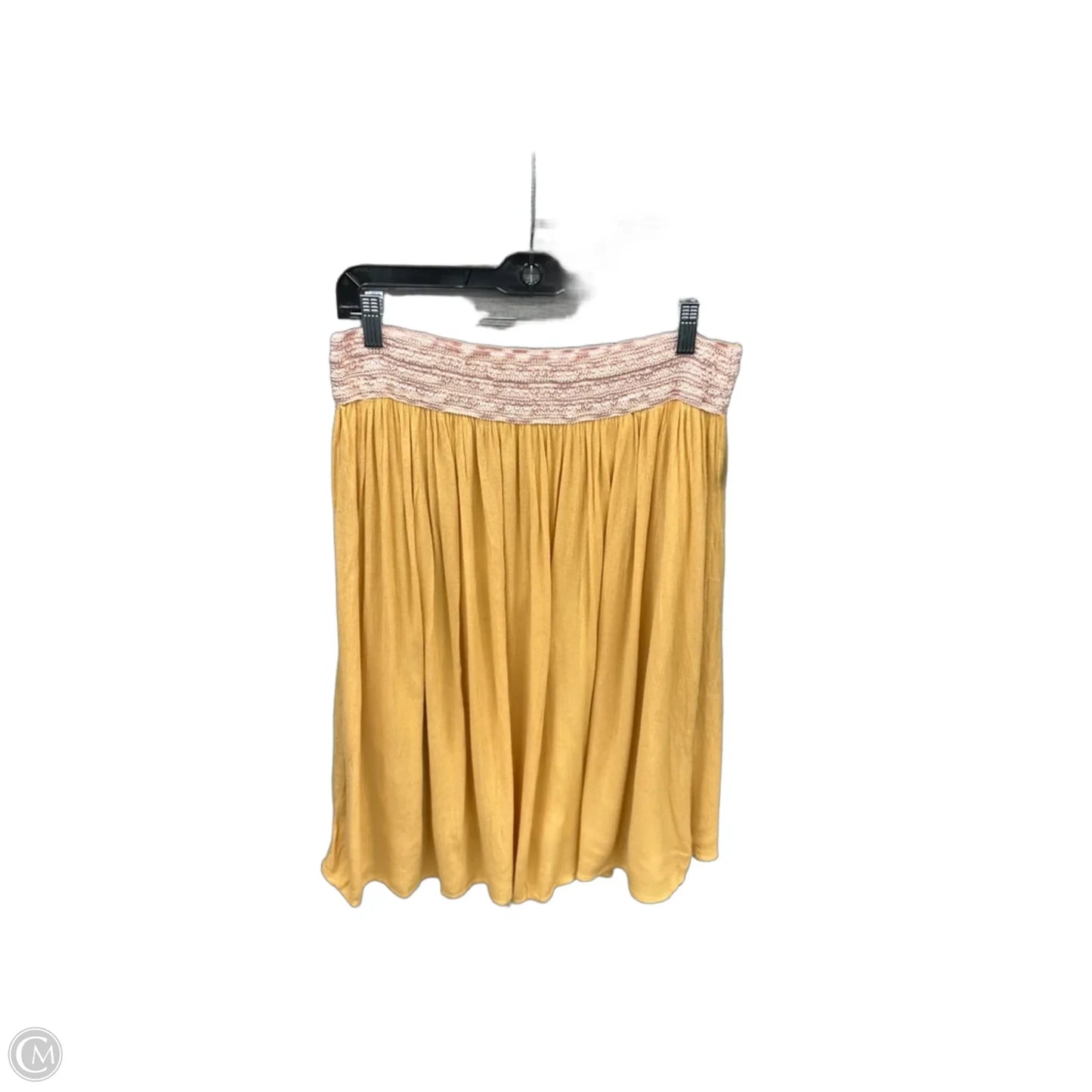 Dress Casual Midi By Clothes Mentor In Yellow, Size: 12