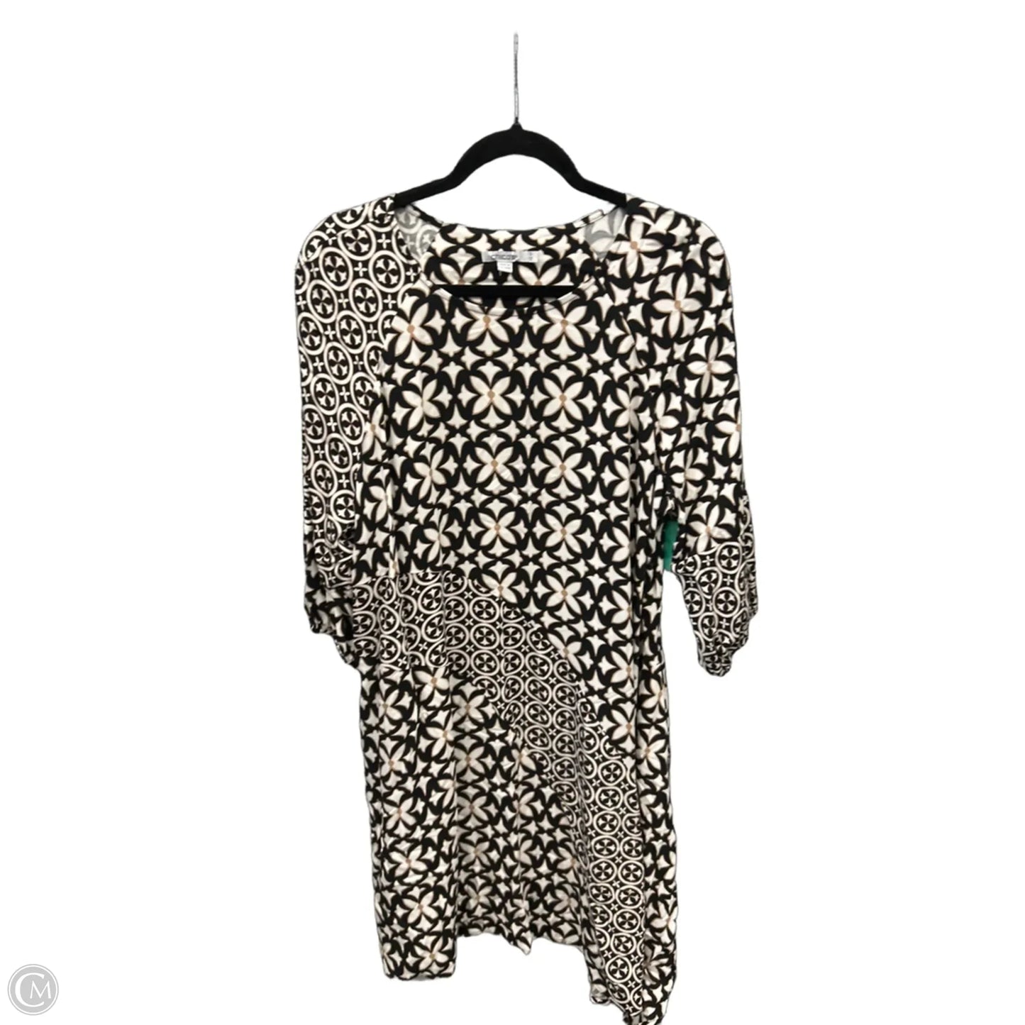 Dress Casual Midi By Chicos In Black, Size: L