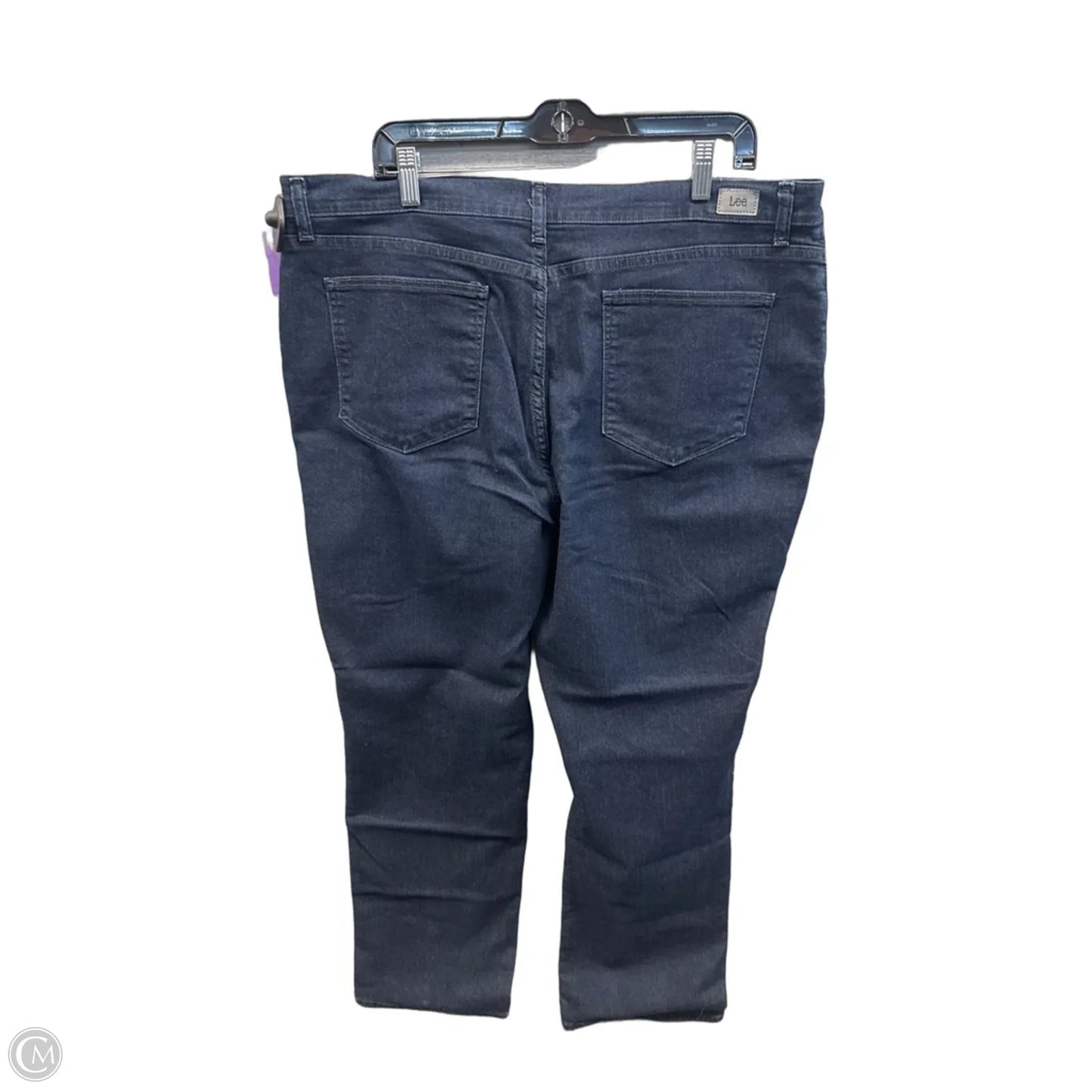 Jeans Straight By Lee In Blue Denim, Size: 18
