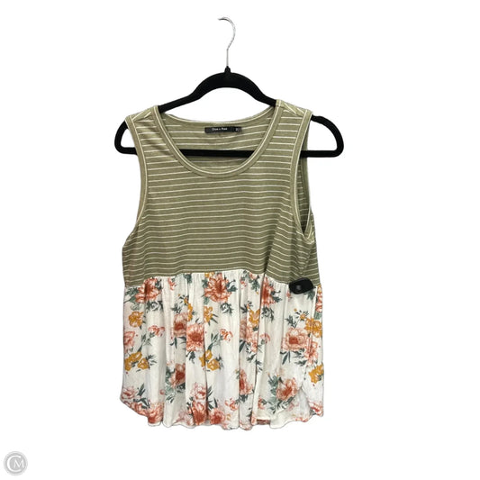 Top Sleeveless By Doe & Rae In Green, Size: M