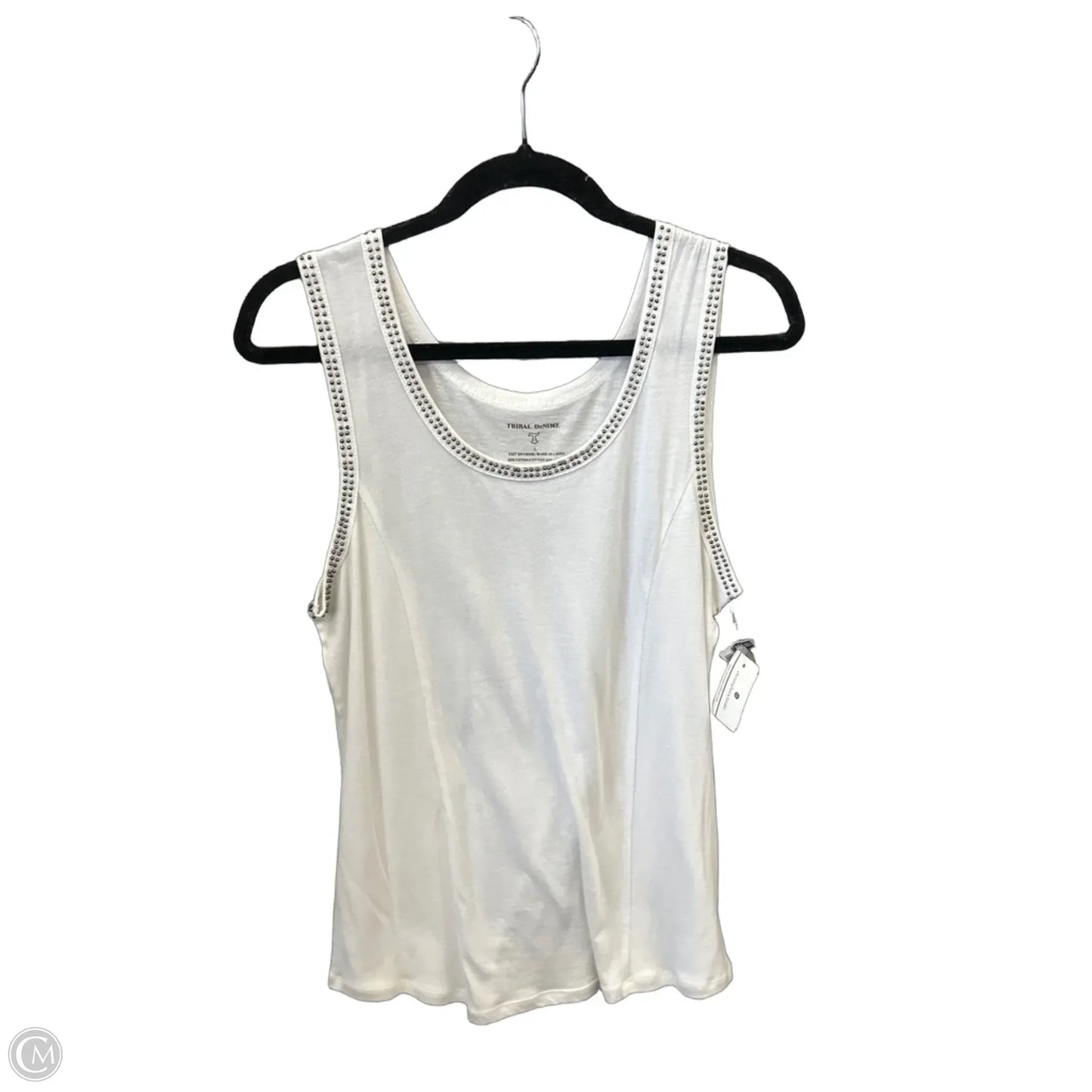 Top Sleeveless By Christopher And Banks In White, Size: L