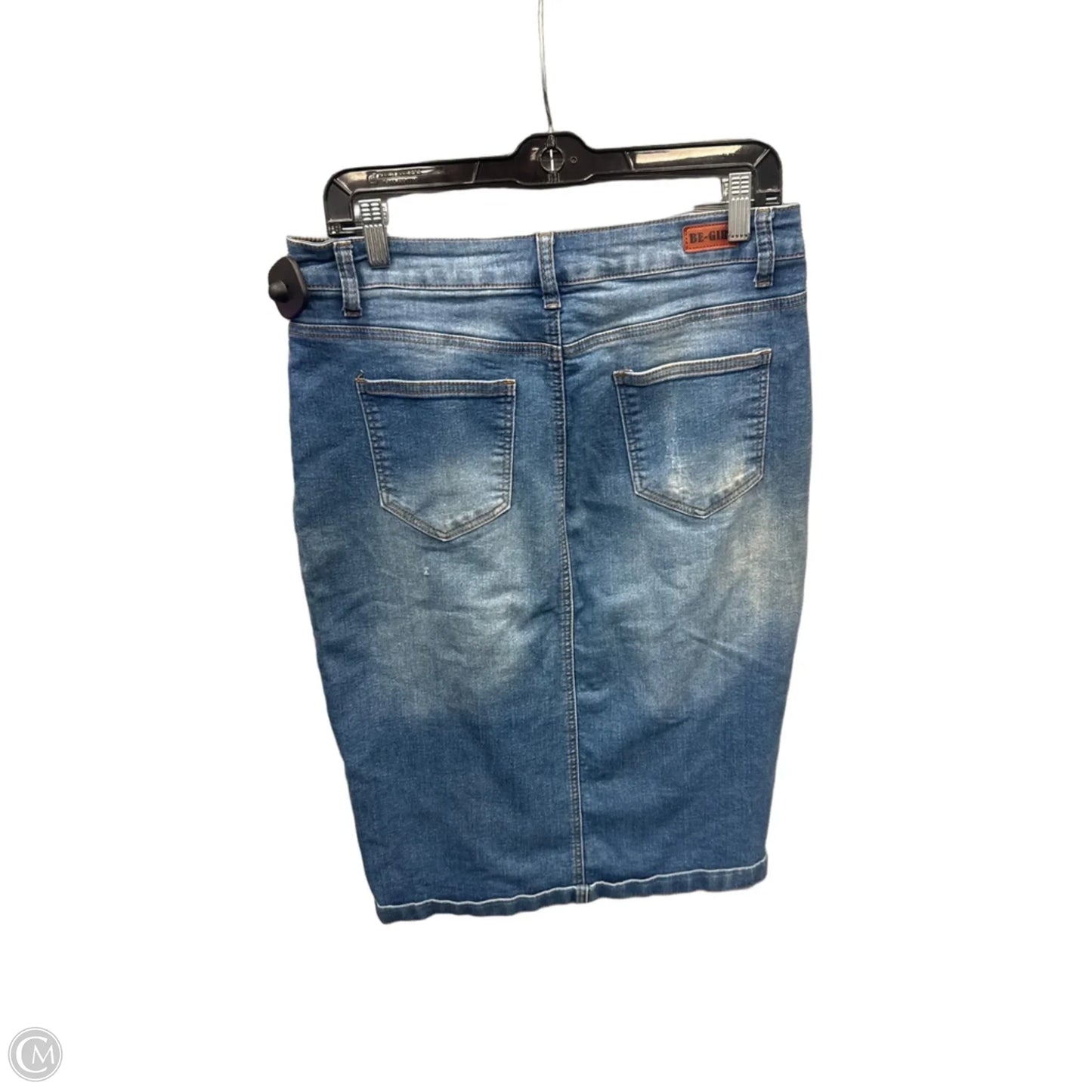 Skirt Midi By Clothes Mentor In Blue Denim, Size: 8