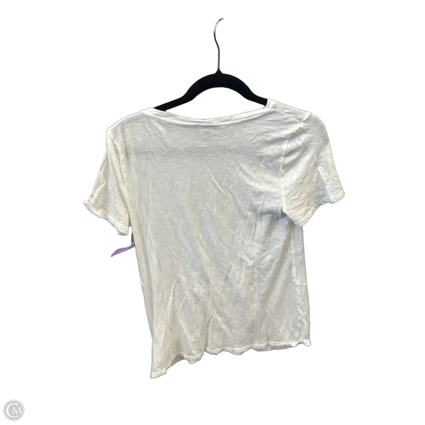 Top Short Sleeve By Express In White, Size: M