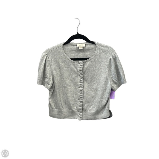 Top Short Sleeve By Loft In Grey, Size: L