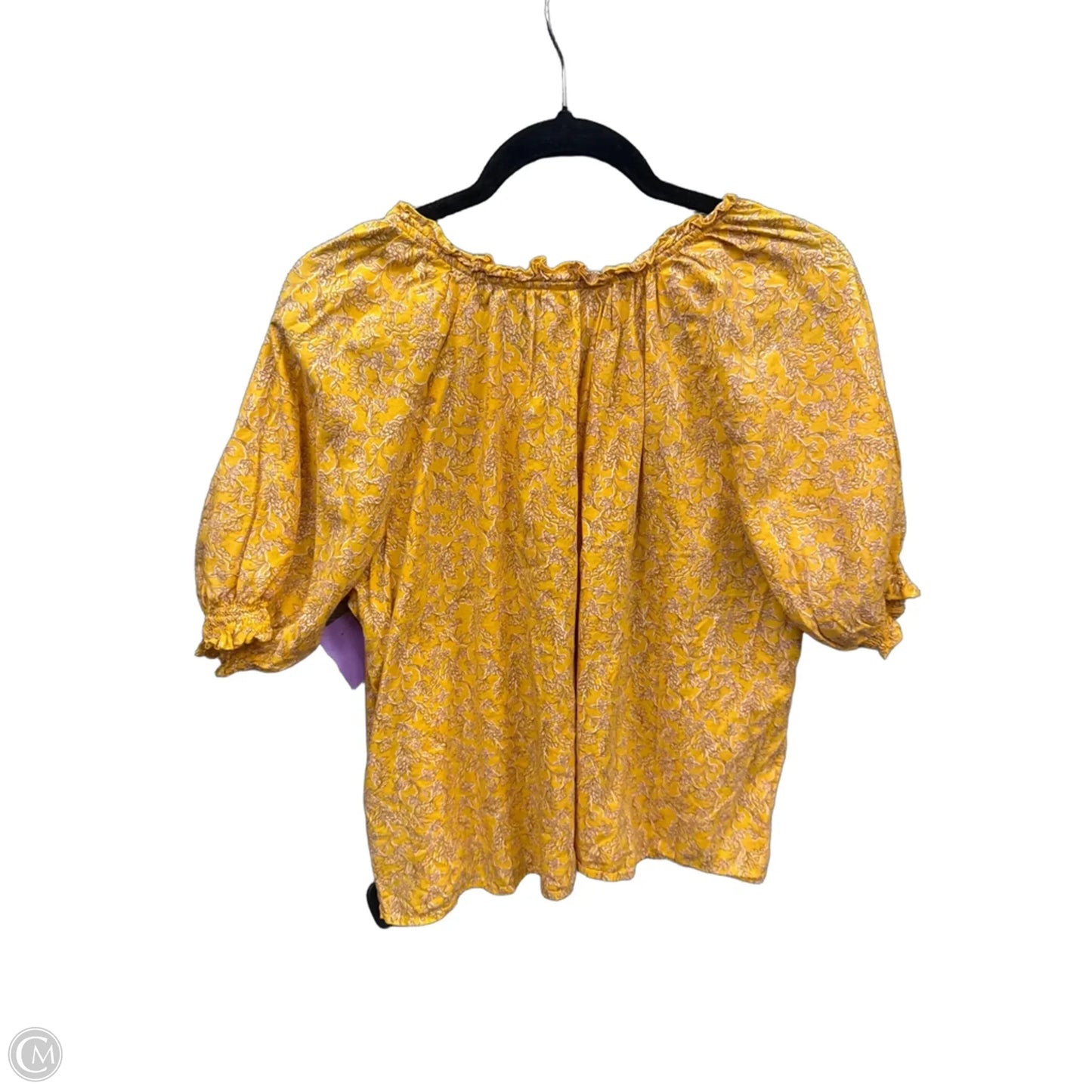 Top Short Sleeve By Old Navy In Yellow, Size: M