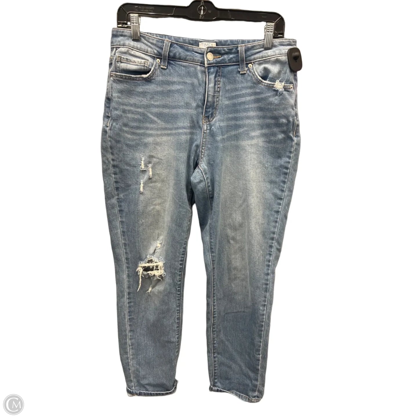 Jeans Cropped By Time And Tru In Blue Denim, Size: 6