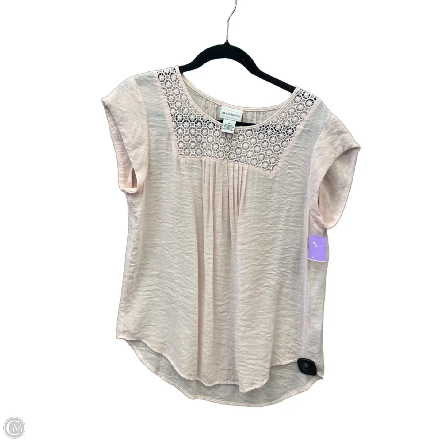 Top Short Sleeve By Liz Claiborne In Pink, Size: M