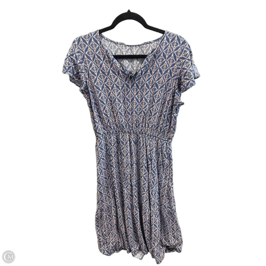 Dress Casual Midi By Lucky Brand In Blue, Size: L