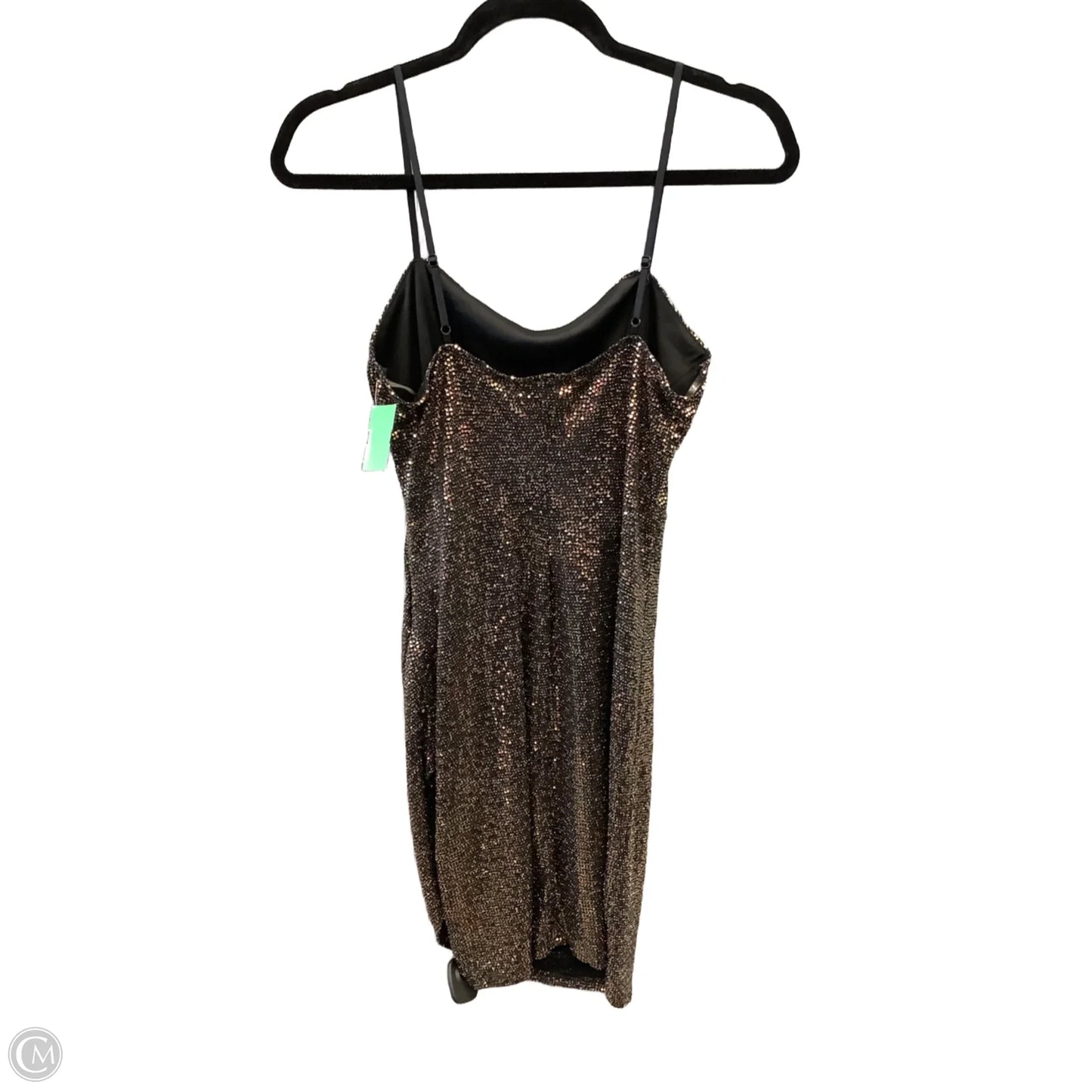 Dress Party Short By Clothes Mentor In Gold, Size: L