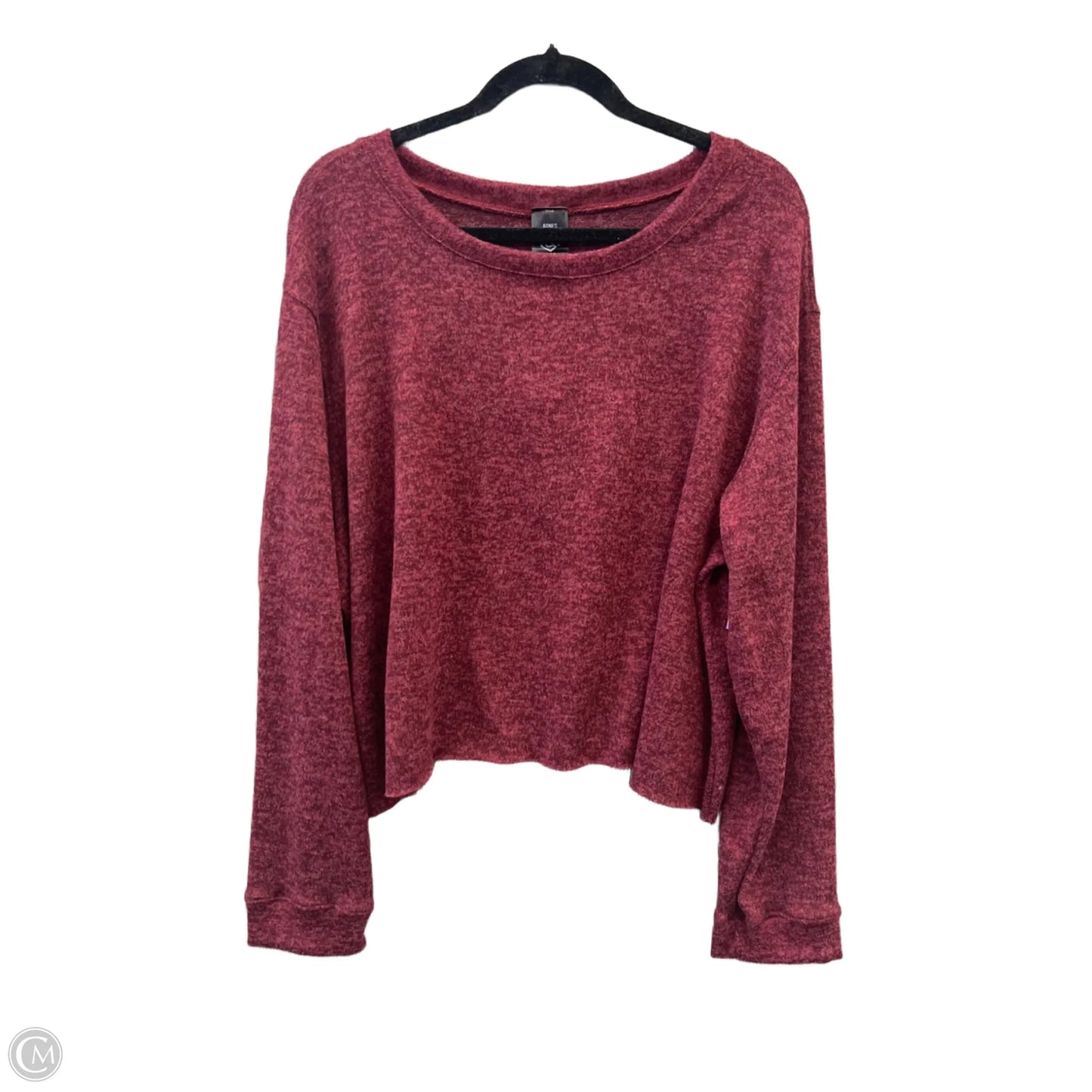 Top Long Sleeve By Agnes & Dora In Maroon, Size: 3x