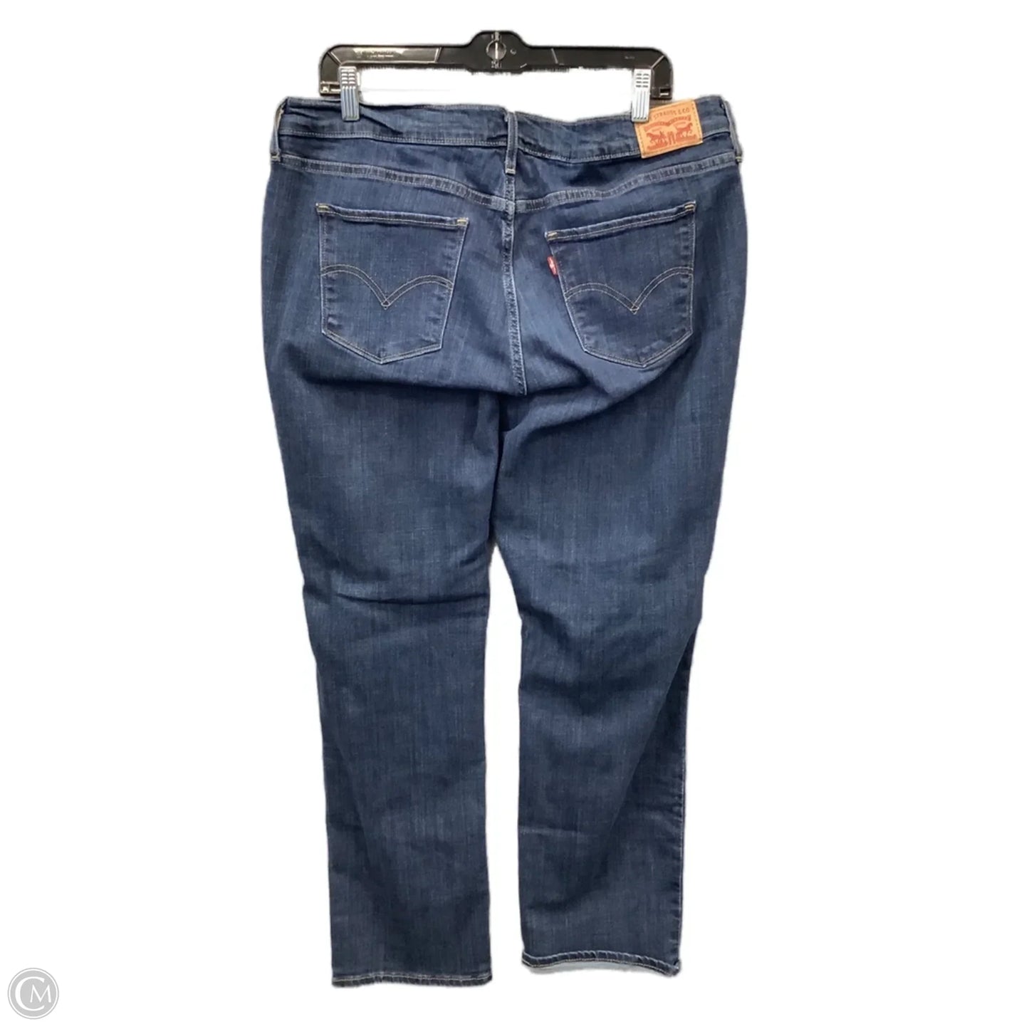Jeans Straight By Levis In Blue Denim, Size: 18