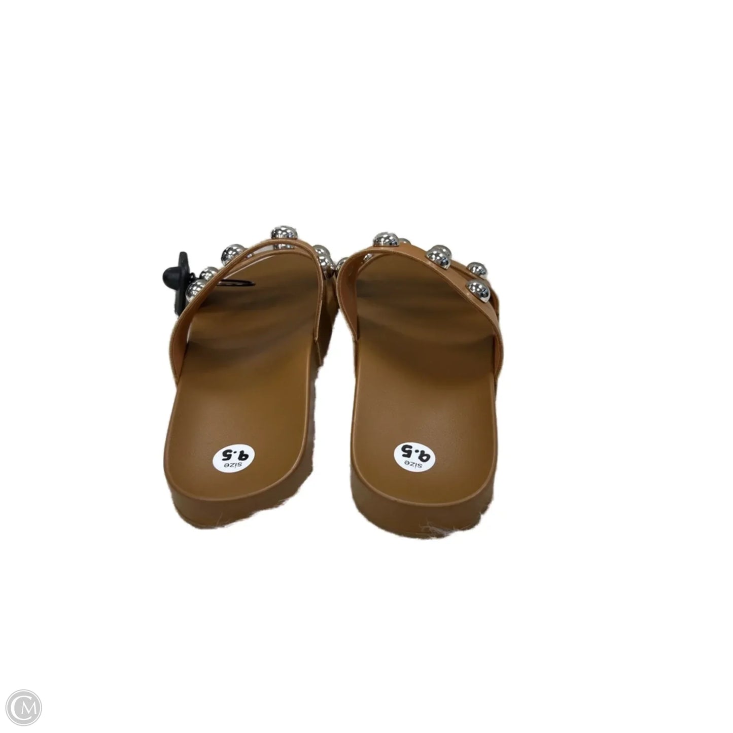 Sandals Flats By Clothes Mentor In Tan, Size: 9.5
