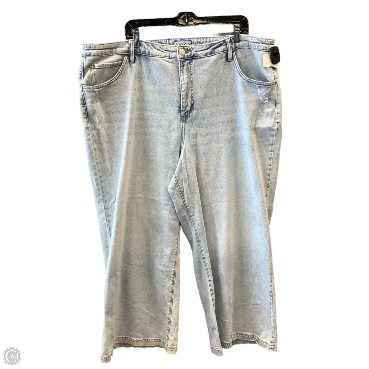 Jeans Wide Leg By Ava & Viv In Blue Denim, Size: 24