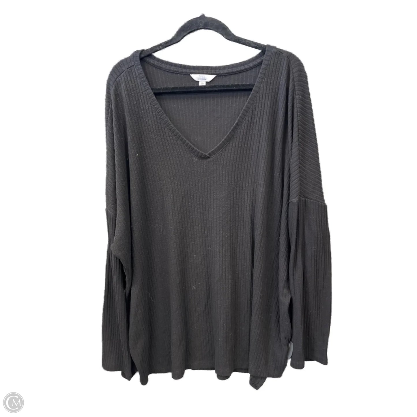 Top Long Sleeve By Time And Tru In Black, Size: Xxl