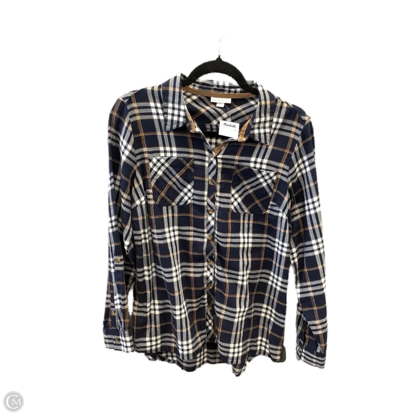 Top Long Sleeve By Westport In Plaid Pattern, Size: S