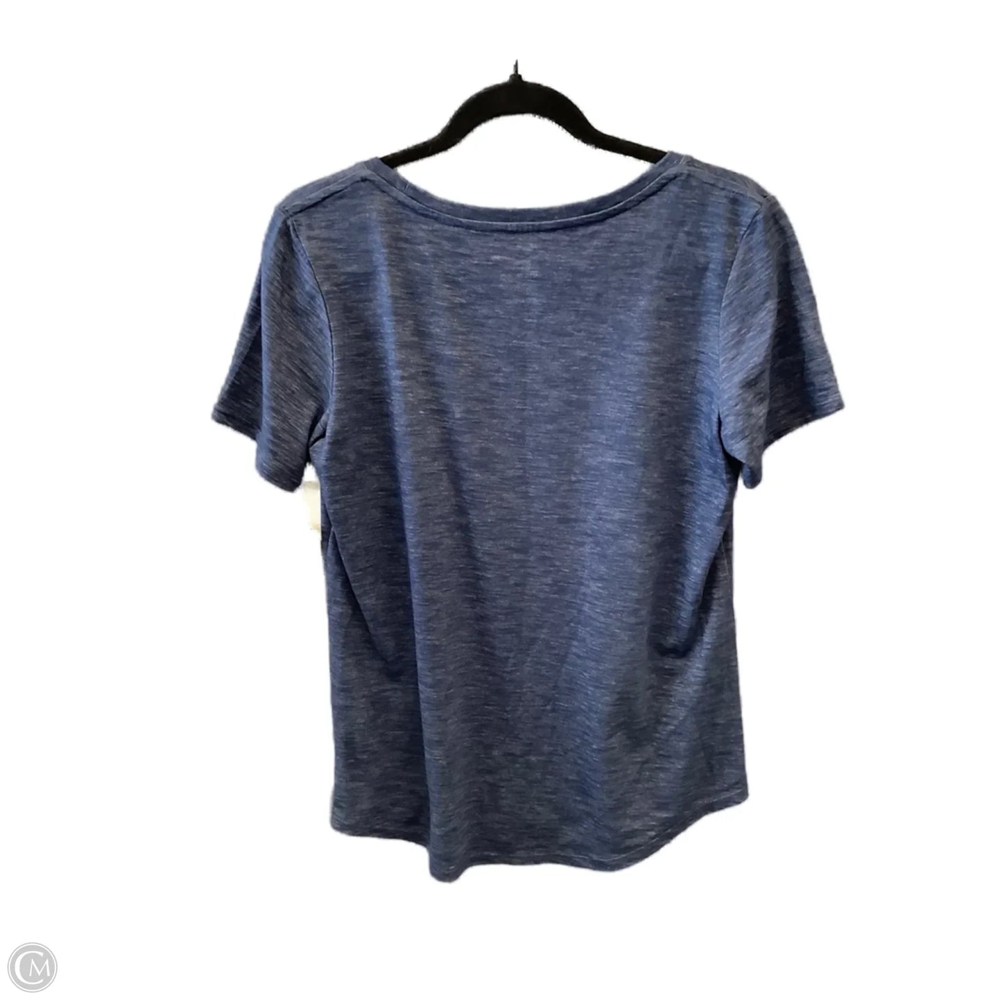 Athletic Top Short Sleeve By Nike In Blue, Size: M