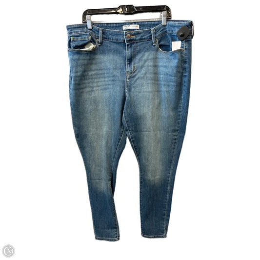 Jeans Skinny By Levis In Blue Denim, Size: 20