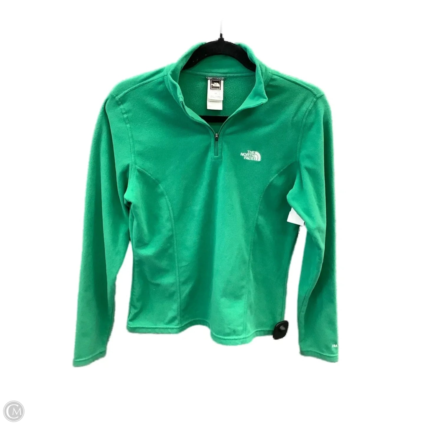 Athletic Top Long Sleeve Collar By The North Face In Green, Size: S