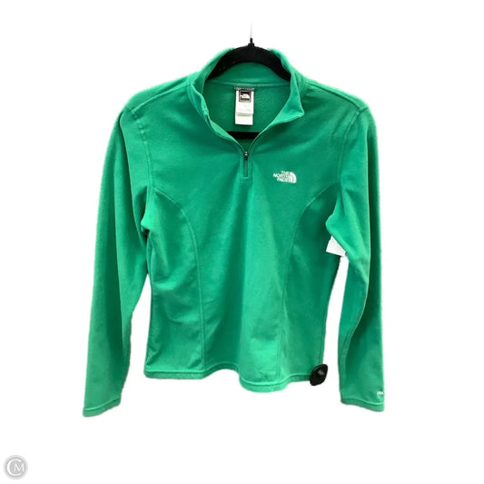 Athletic Top Long Sleeve Collar By The North Face In Green, Size: S