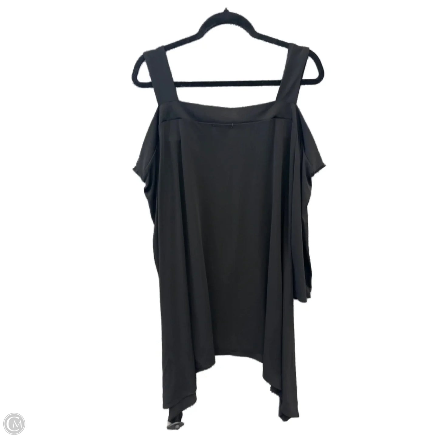Top Short Sleeve By Cha Cha Vente In Black, Size: 1x