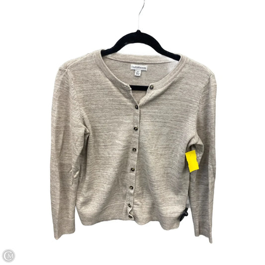 Cardigan By Croft And Barrow In Beige, Size: S
